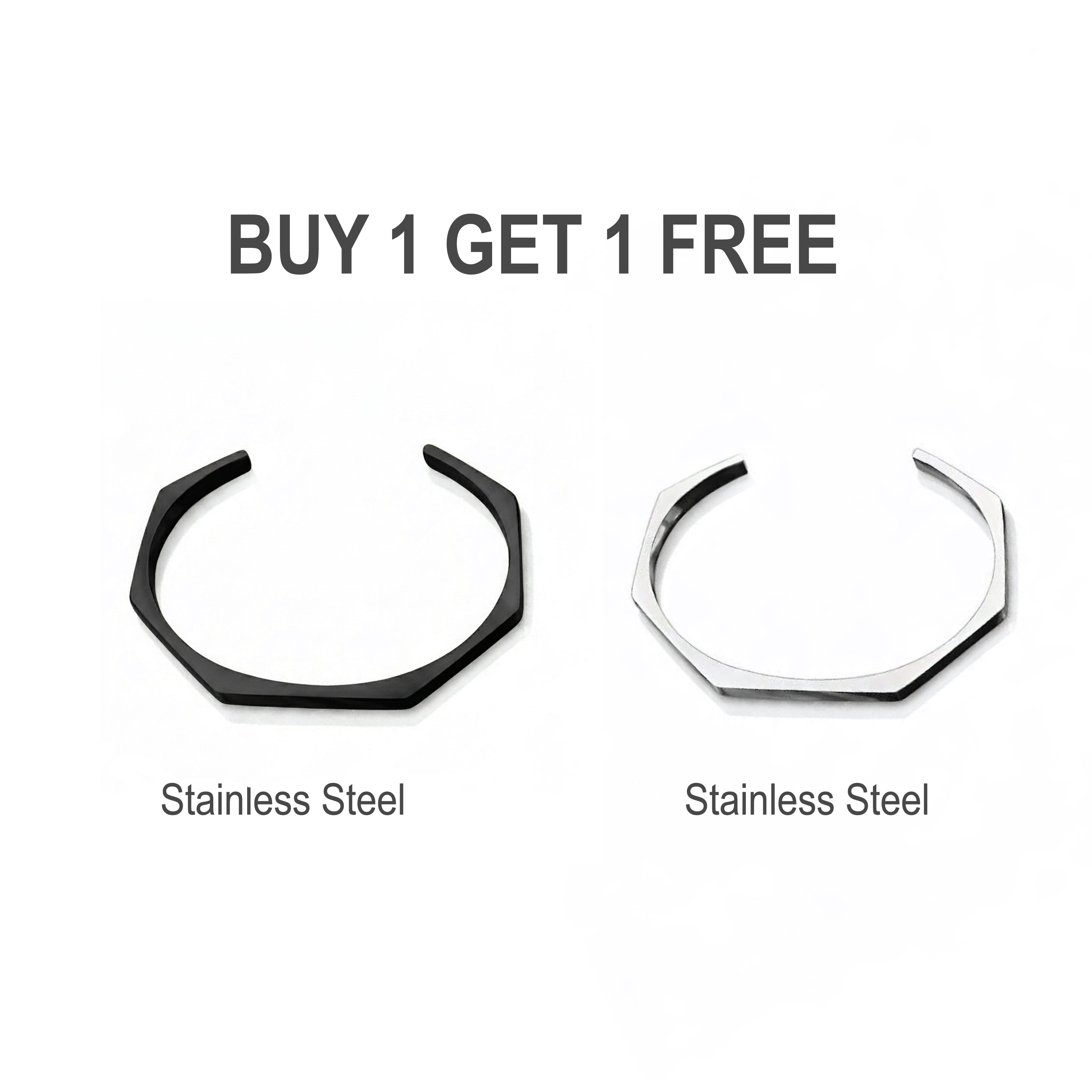 Hexa Bracelet Silver + Black