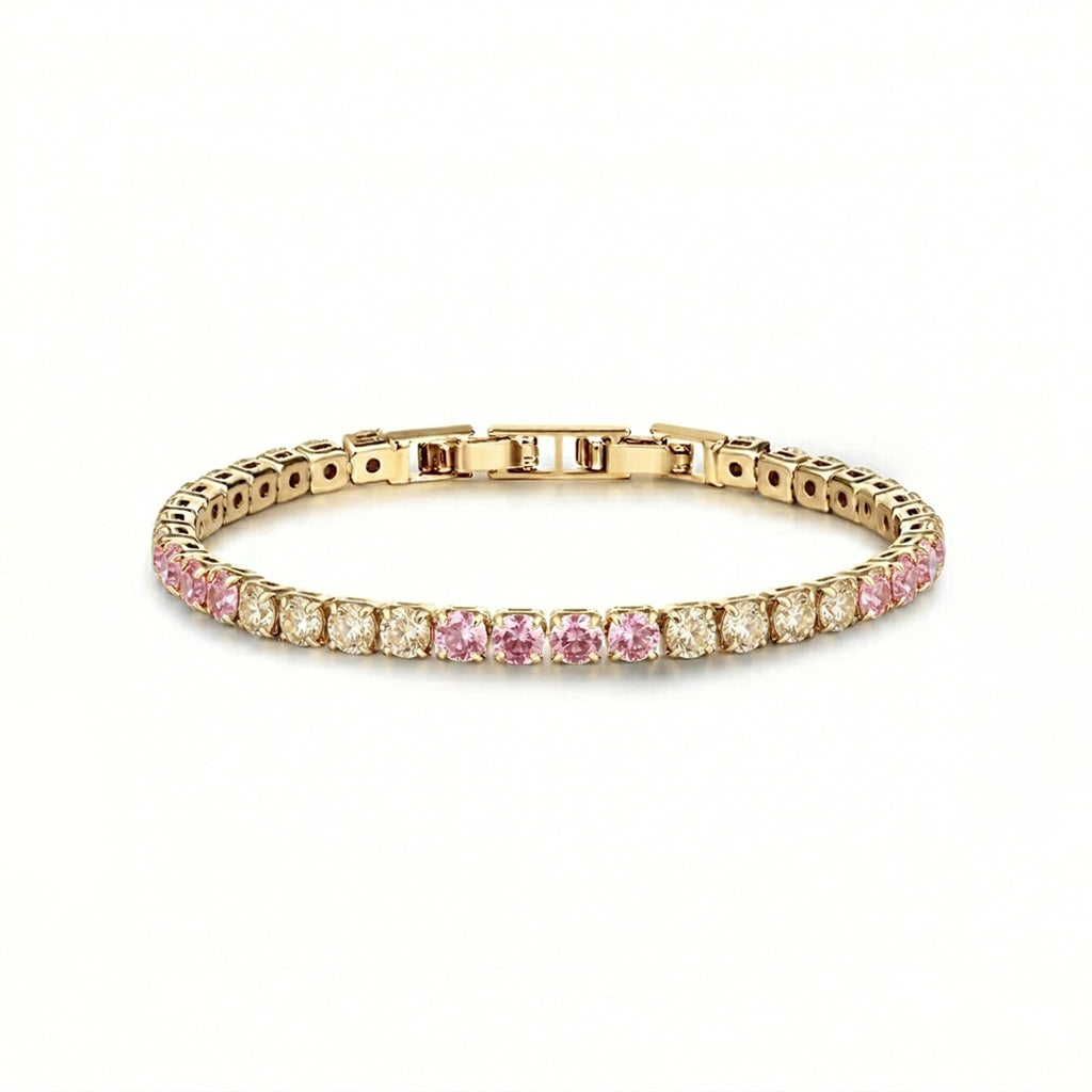 Tennis braclet pink crystal 3mm