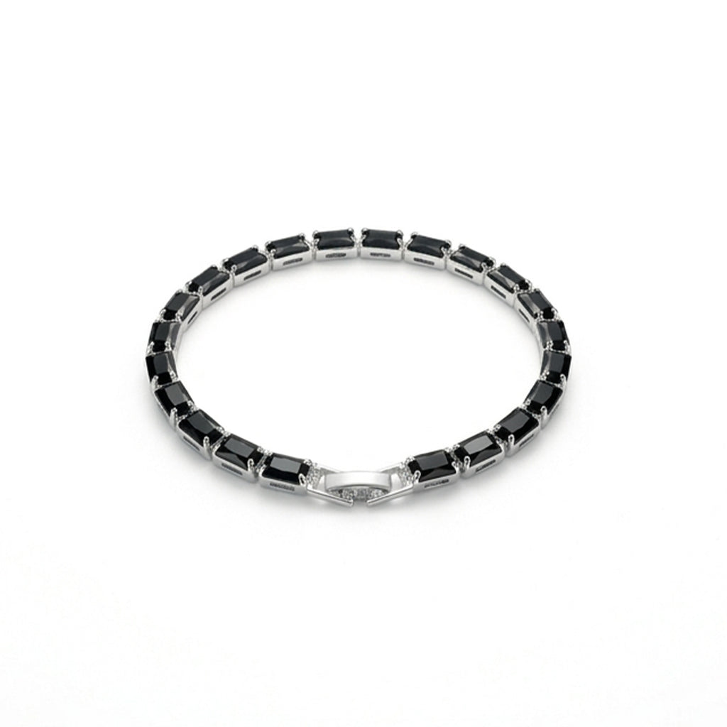 Square Black Onyx Tennis Bracelet