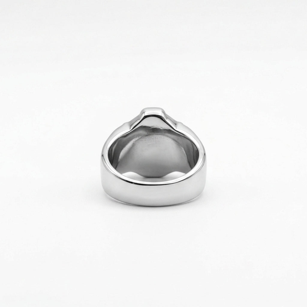 Nabest Stainless Steel Black Gemstone Ring