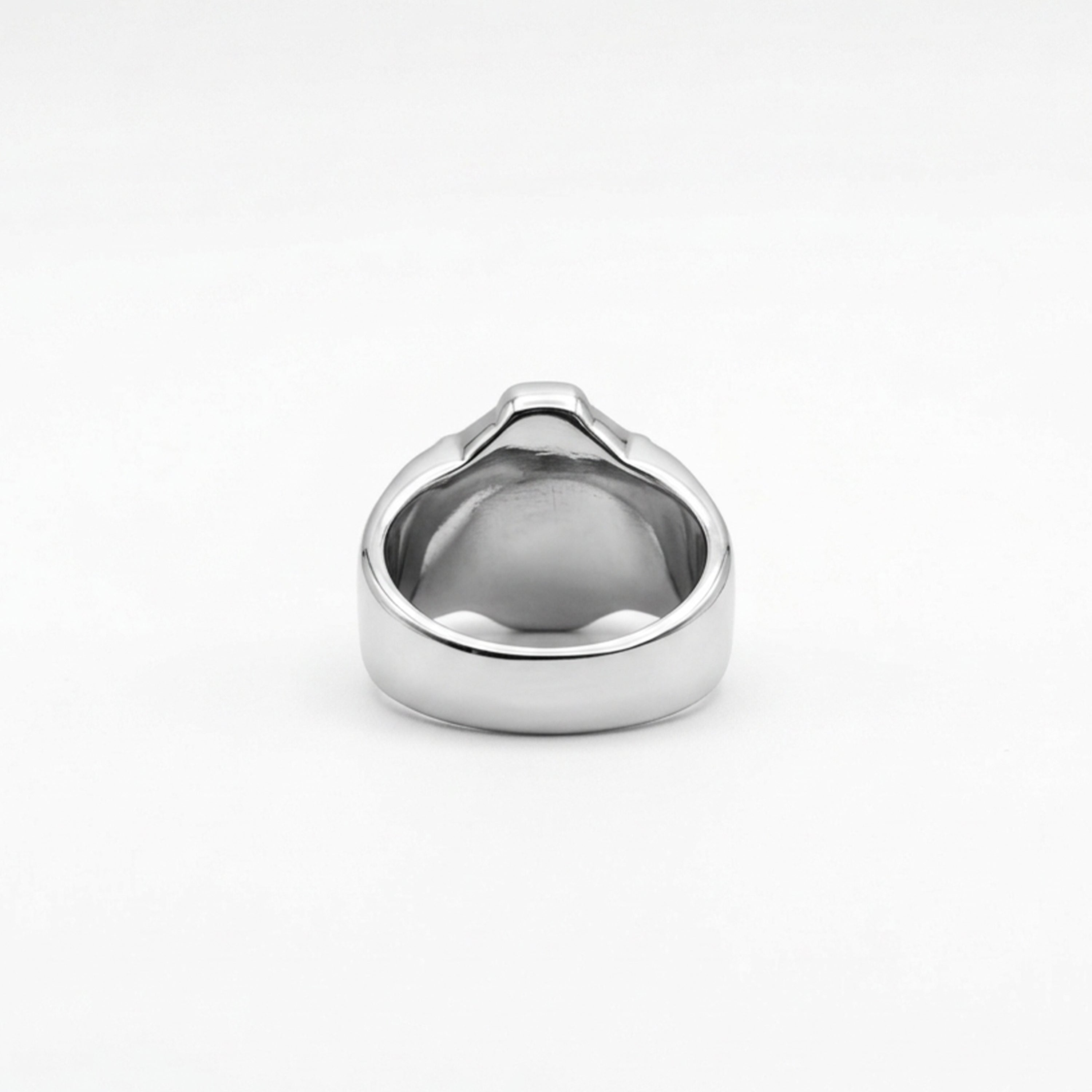Nabest Stainless Steel Black Gemstone Ring