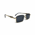 Textured Metal Square Frame Fashion Glasses