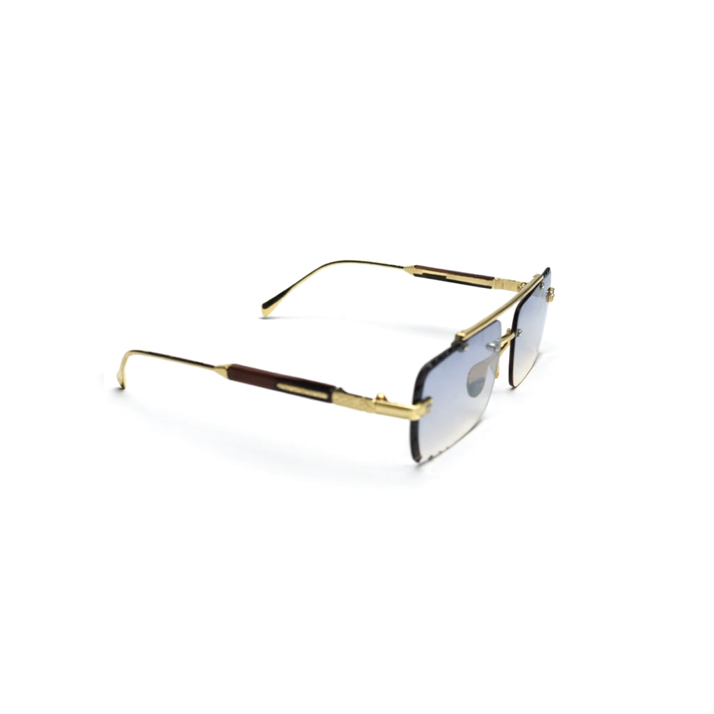 EdgeCraft Dual-Bridge Rimless Sunglasses