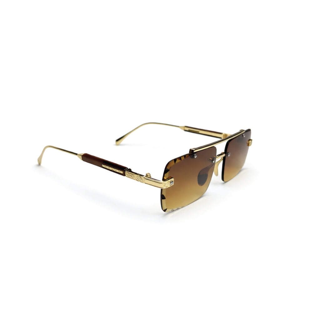 EdgeCraft Dual-Bridge Rimless Sunglasses