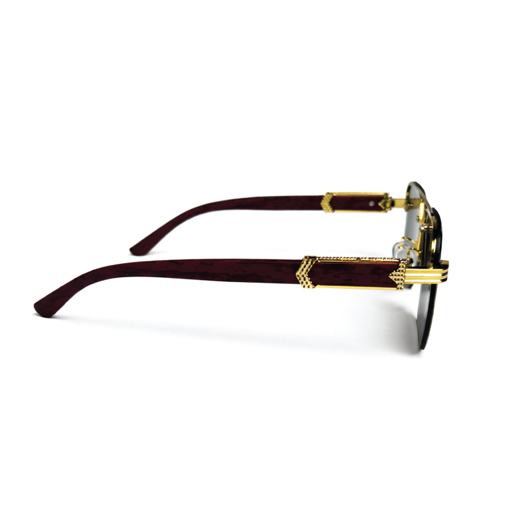 Stylish Double Beam Half-Frame Polygonal Edgeless Glasses