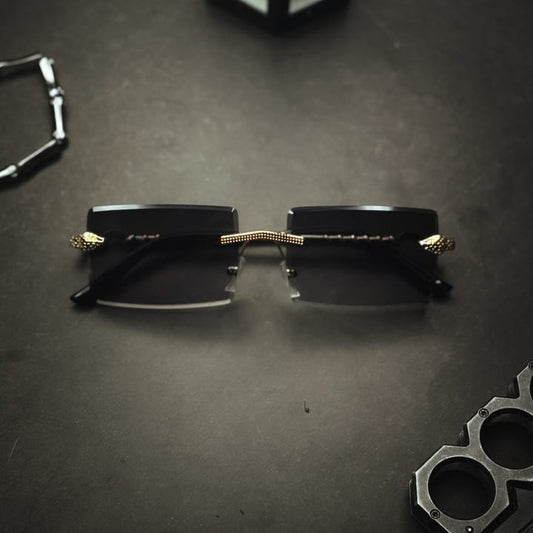 Men's Fashion Cut Edge Alloy Glasses With Snake-like Temples