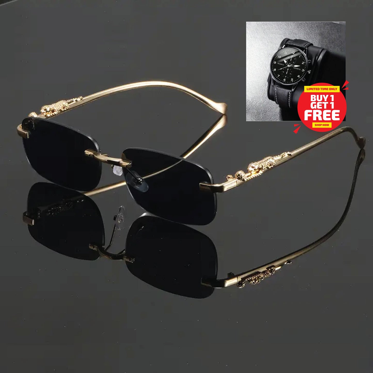 Fashion Square Frameless Glasses