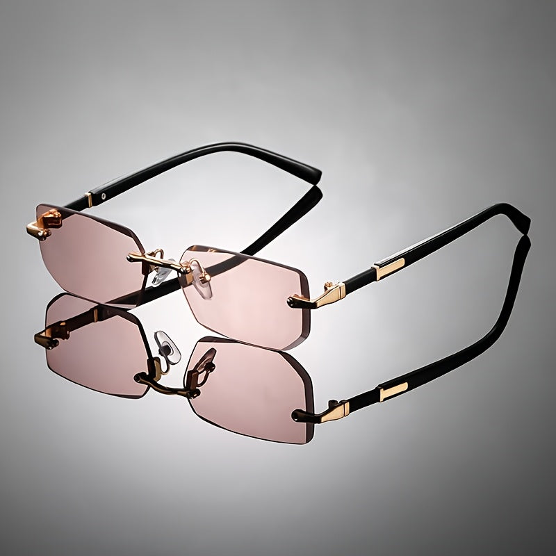 Fashion Square Frameless Glasses.