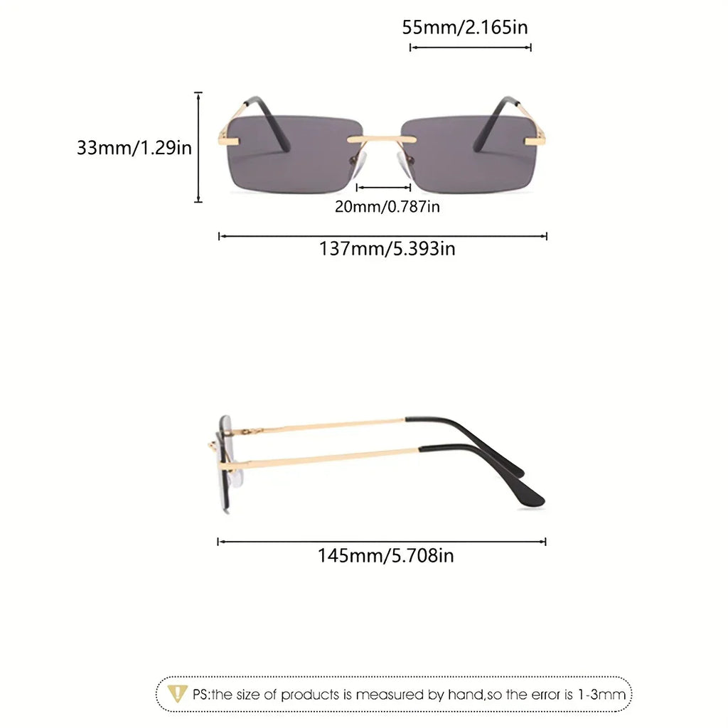 Pilot Style Glasses - Metal Frame, Dark Lenses