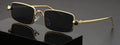 Men'S Vintage Square Frame Fashion Glasses, Copper Metal Texture