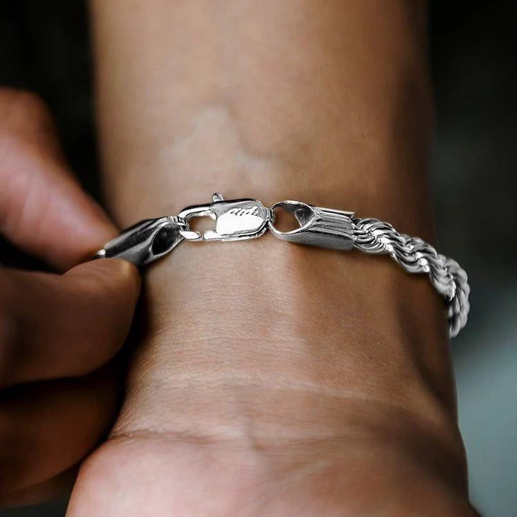 Rope Bracelet 5MM (Silver)