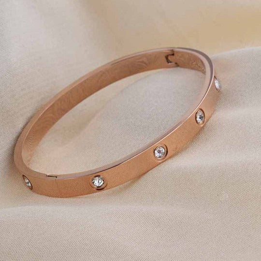 Yellow Chimes Rose Gold Bangle Bracelet