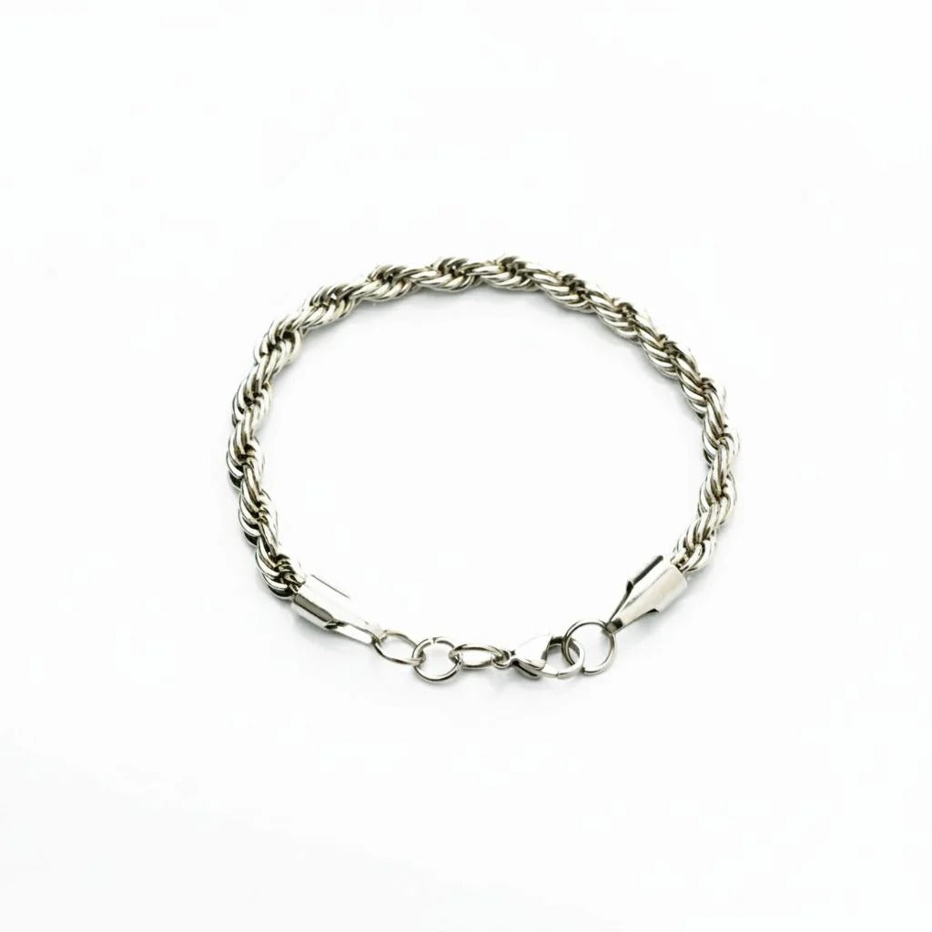 Rope Silver + Hexa Bracelet