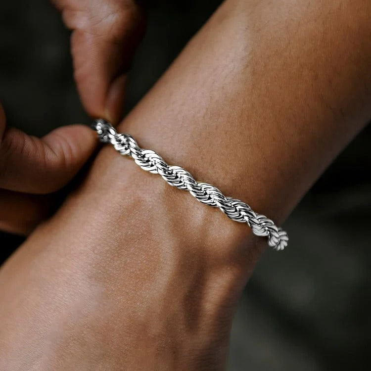 Rope Bracelet 5MM (Silver)