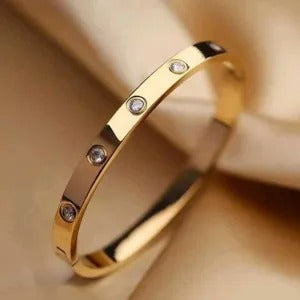 Yellow Chimes Rose Gold Bangle Bracelet