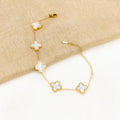 Clover Charm Bracelet (White)